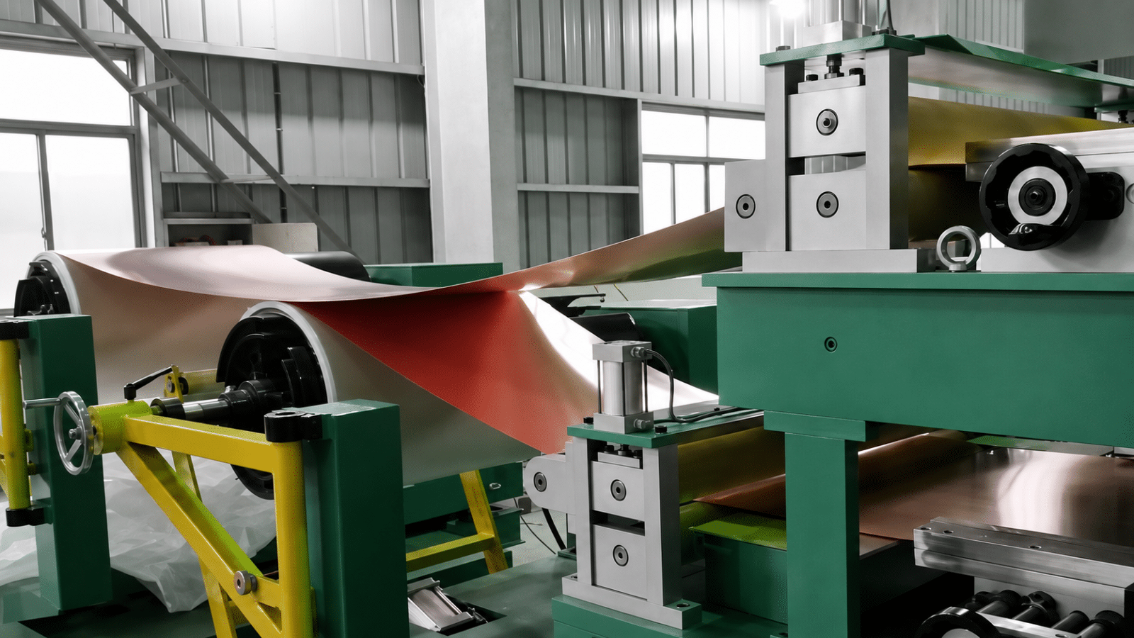 High precision foil winding machine designed for dry type and oil immersed transformer coils