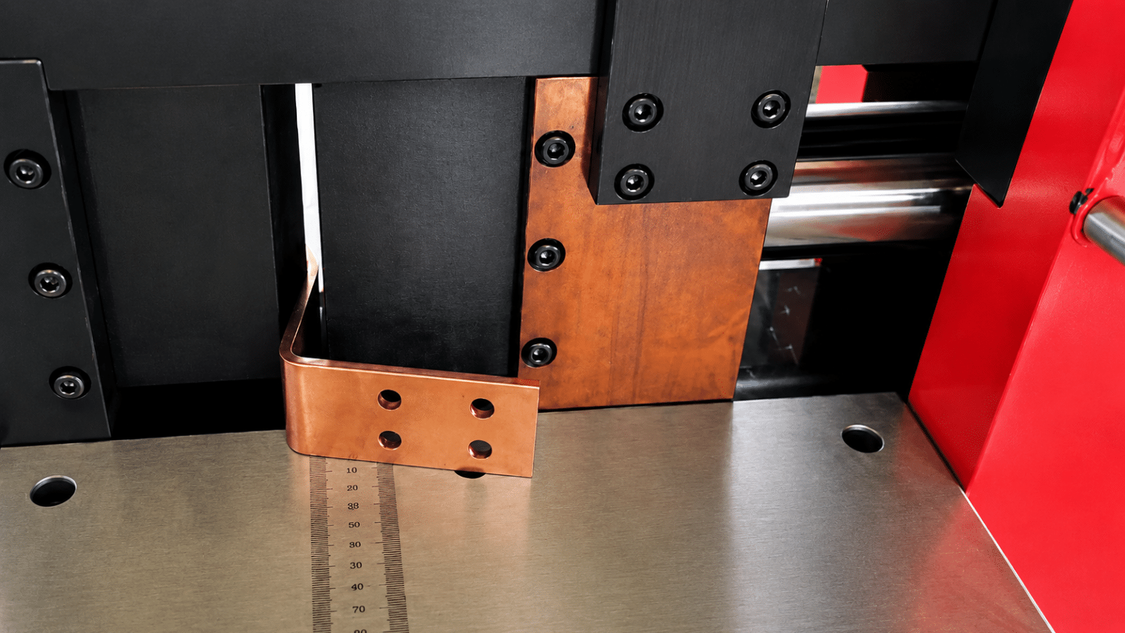 Copper busbar bending operation