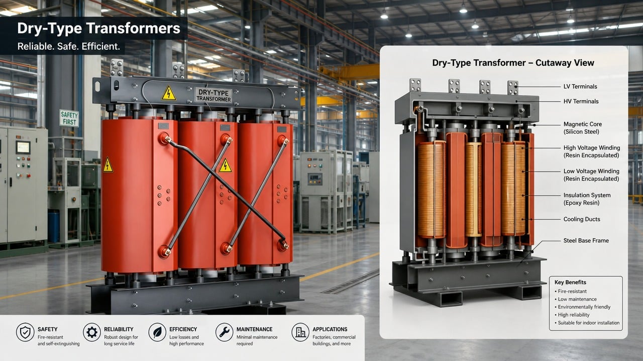 Dry-type transformer manufacturing