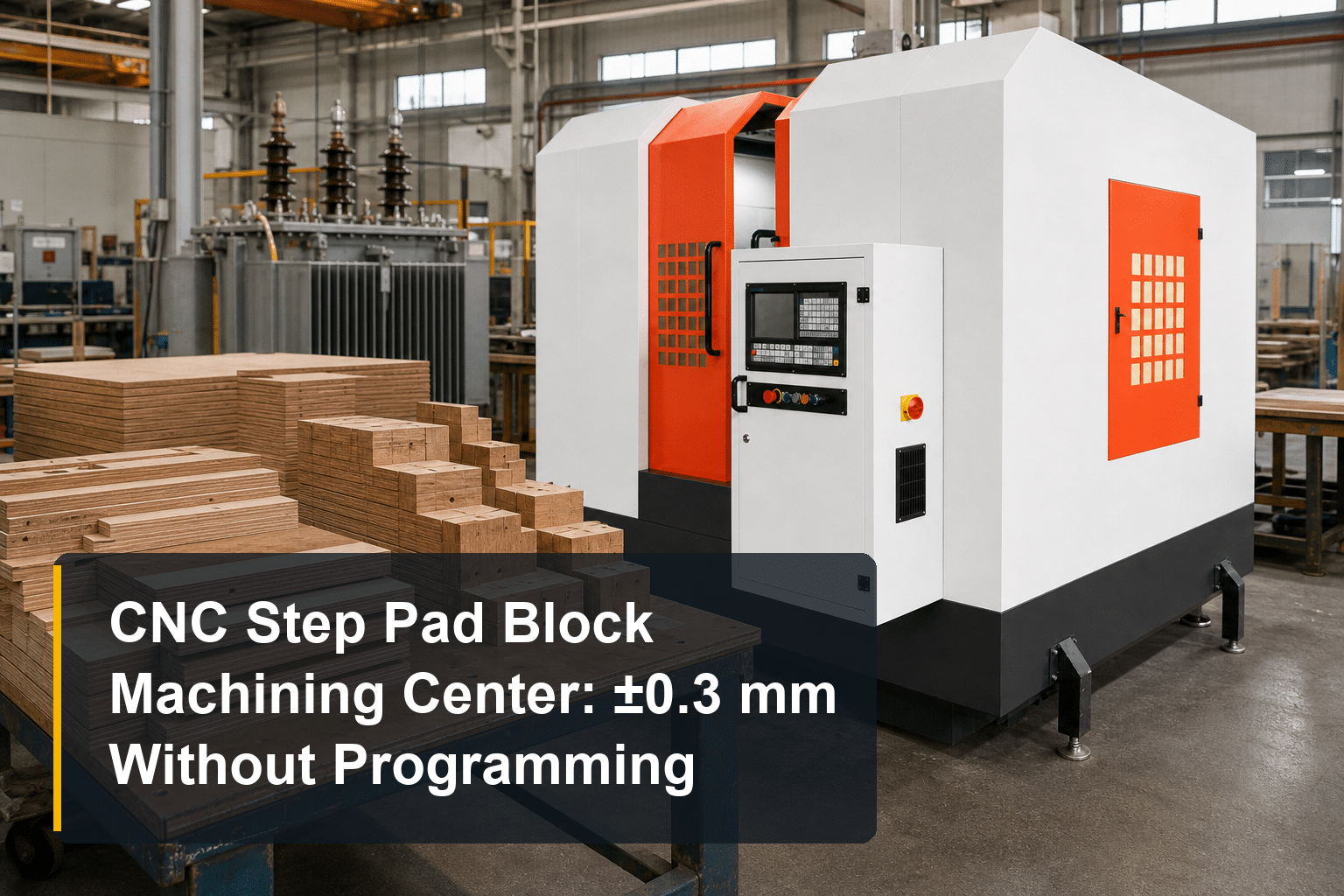 CNC Step Pad Block Machining Center: ±0.3 mm Accuracy Without CNC Programming